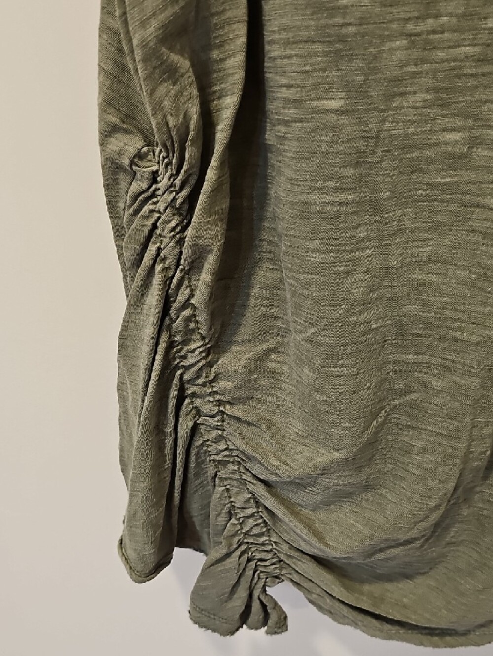 Anthropologie Pilcro Bias Smocked Tee; EUC; Size XL; Color: Moss - Picture 3 of 7